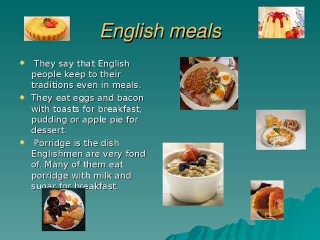 English meals