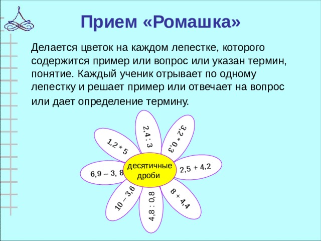 Как переносится ромашка. Активный метод обучения Ромашка. Ромашка Блума на уроках математики в начальной школе. Прием Ромашка Блума. Метод Ромашка Блума.